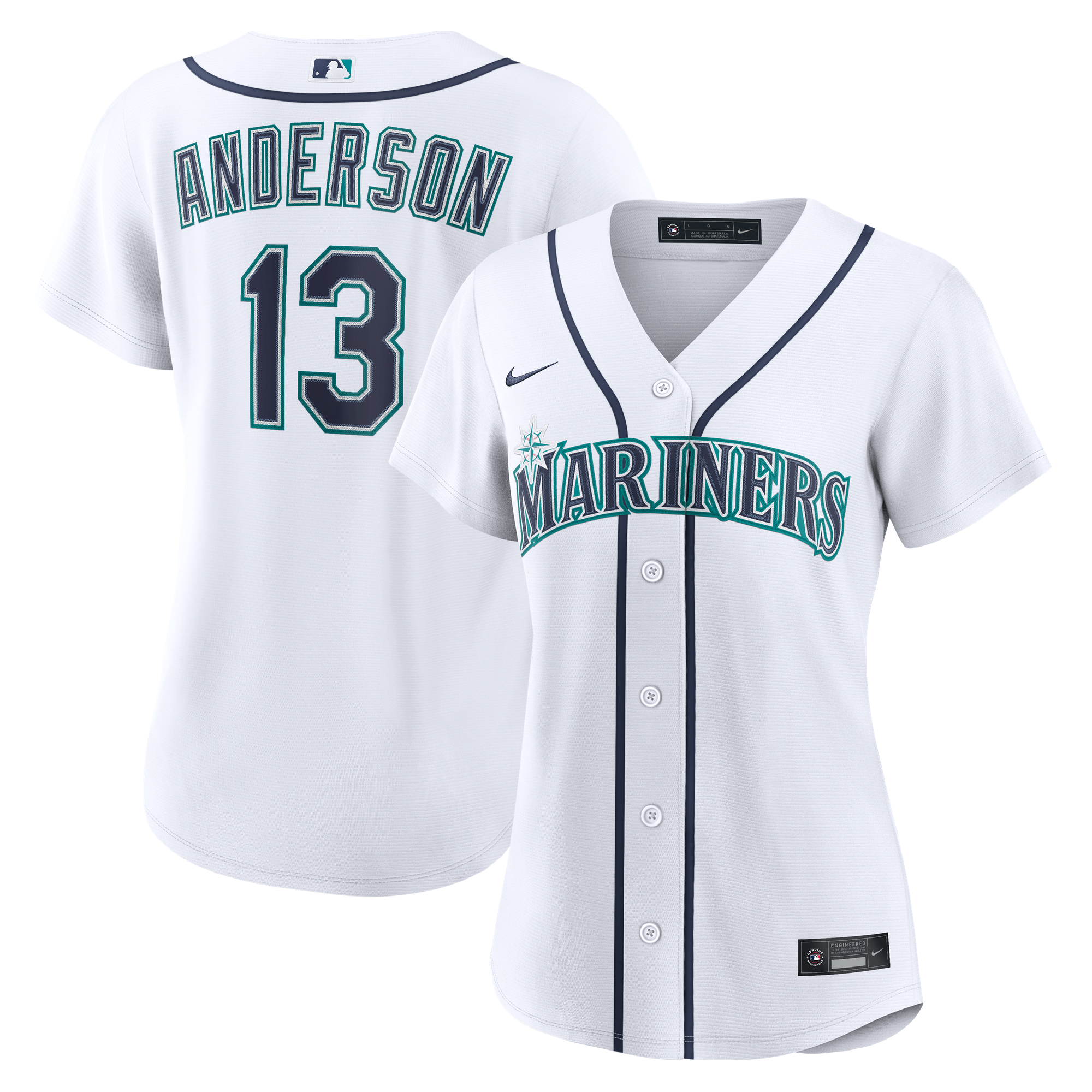 Women's Nike Kade Anderson White Seattle Mariners Home Replica Jersey