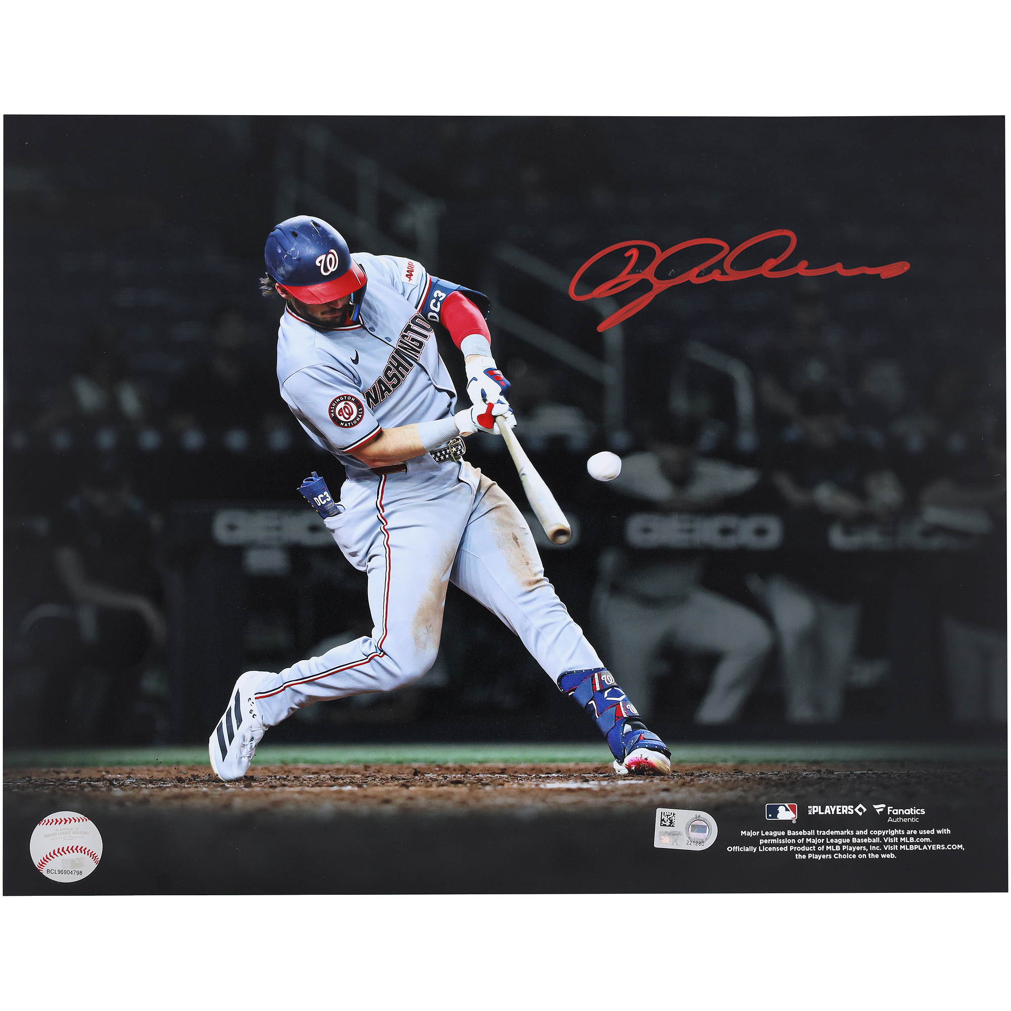 Dylan Crews Washington Nationals Autographed 11" x 14" Home Run Spotlight Photograph