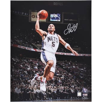 Jason Kidd New Jersey Nets Autographed 16" x 20" Lay-up Spotlight Photograph