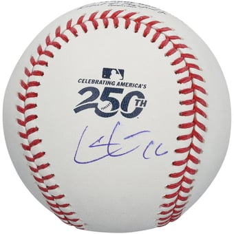 Cole Carrigg Colorado Rockies Autographed USA 250th Logo Baseball