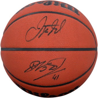 Jason Kidd & Dirk Nowitzki Dallas Mavericks Autographed Wilson Authentic Series Indoor/Outdoor Basketball