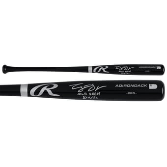 George Lombard Jr. New York Yankees Autographed Black Rawlings Pro Bat Inscription
