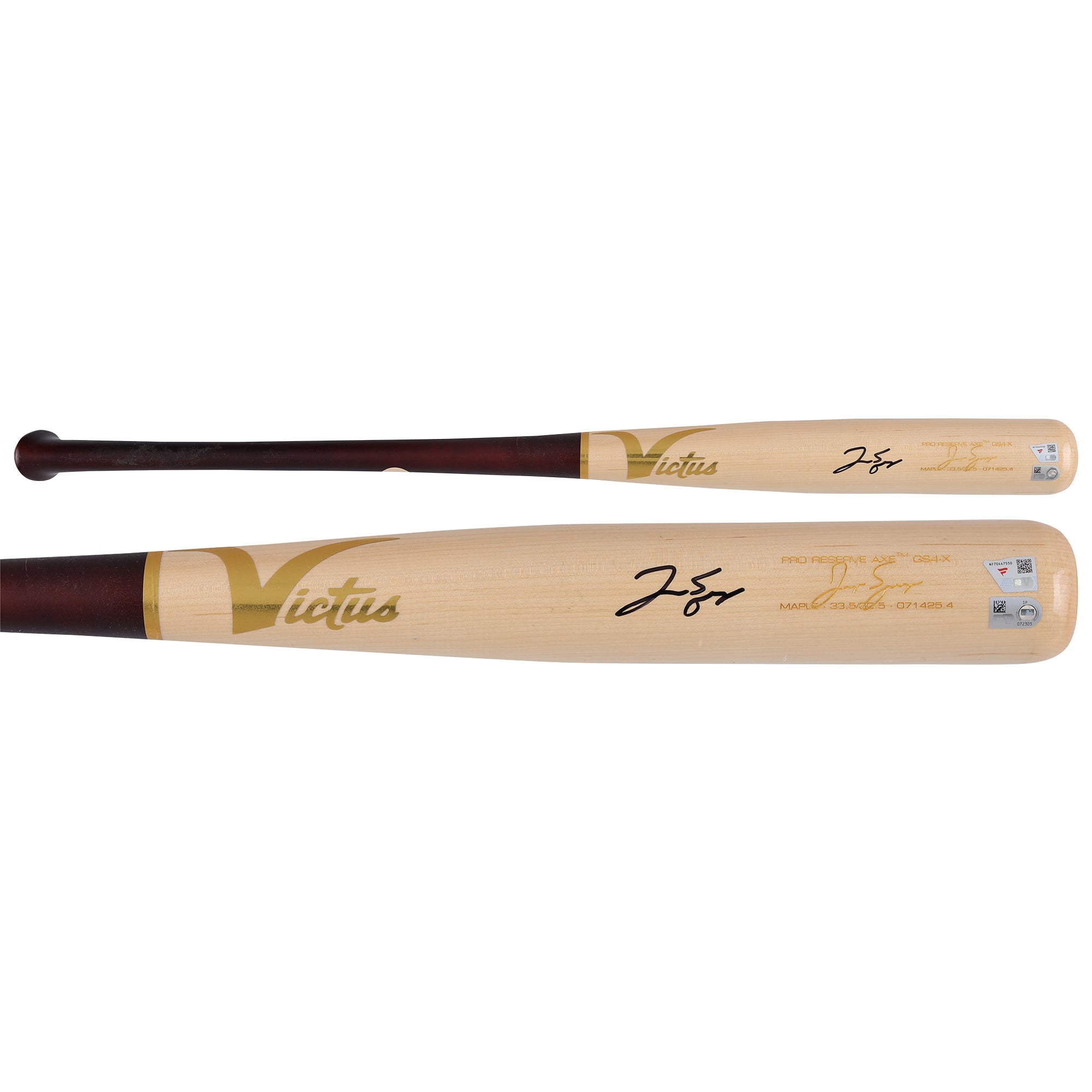 George Springer Toronto Blue Jays Autographed Game-Used Tan/ Victus Bat from the 2025 MLB Season