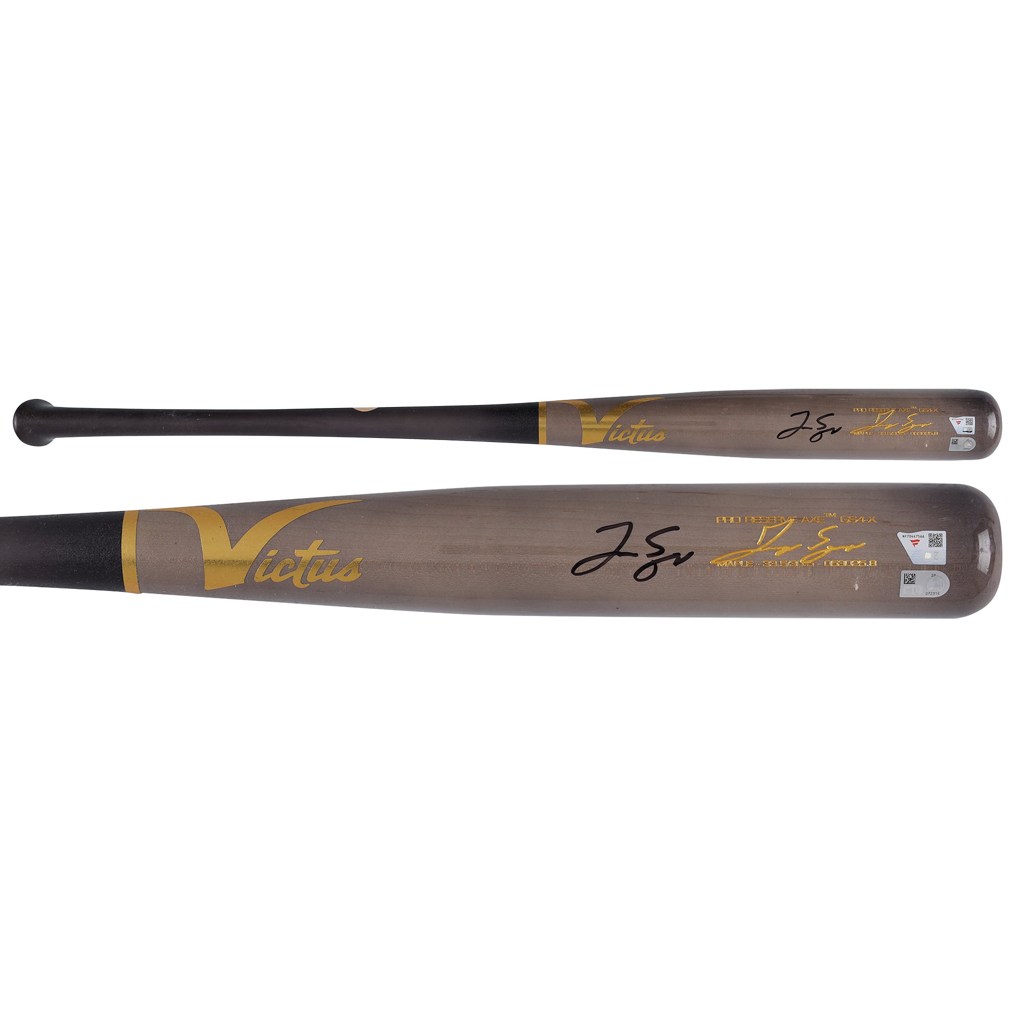 George Springer Toronto Blue Jays Autographed Game-Used Gray/Black Victus Bat from the 2025 MLB Season - NF70447566