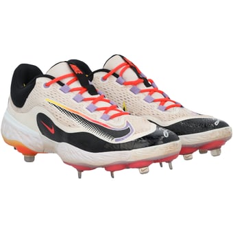 George Springer Toronto Blue Jays Autographed Game-Used White Nike Cleats from the 2025 MLB Season - NF70447583-84