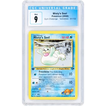 Misty's Seel 2000 Pokemon Gym Challenge 1st Edition Common #91 CGC Authenticated 9 Card