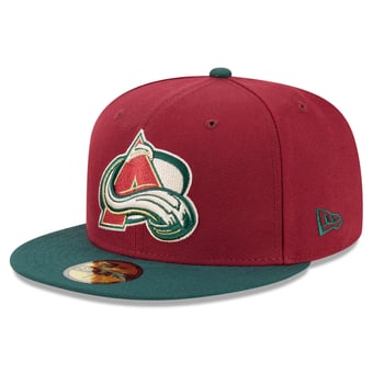 Men's New Era Burgundy/Dark Green Colorado Avalanche Evergreen 59FIFTY Fitted Hat