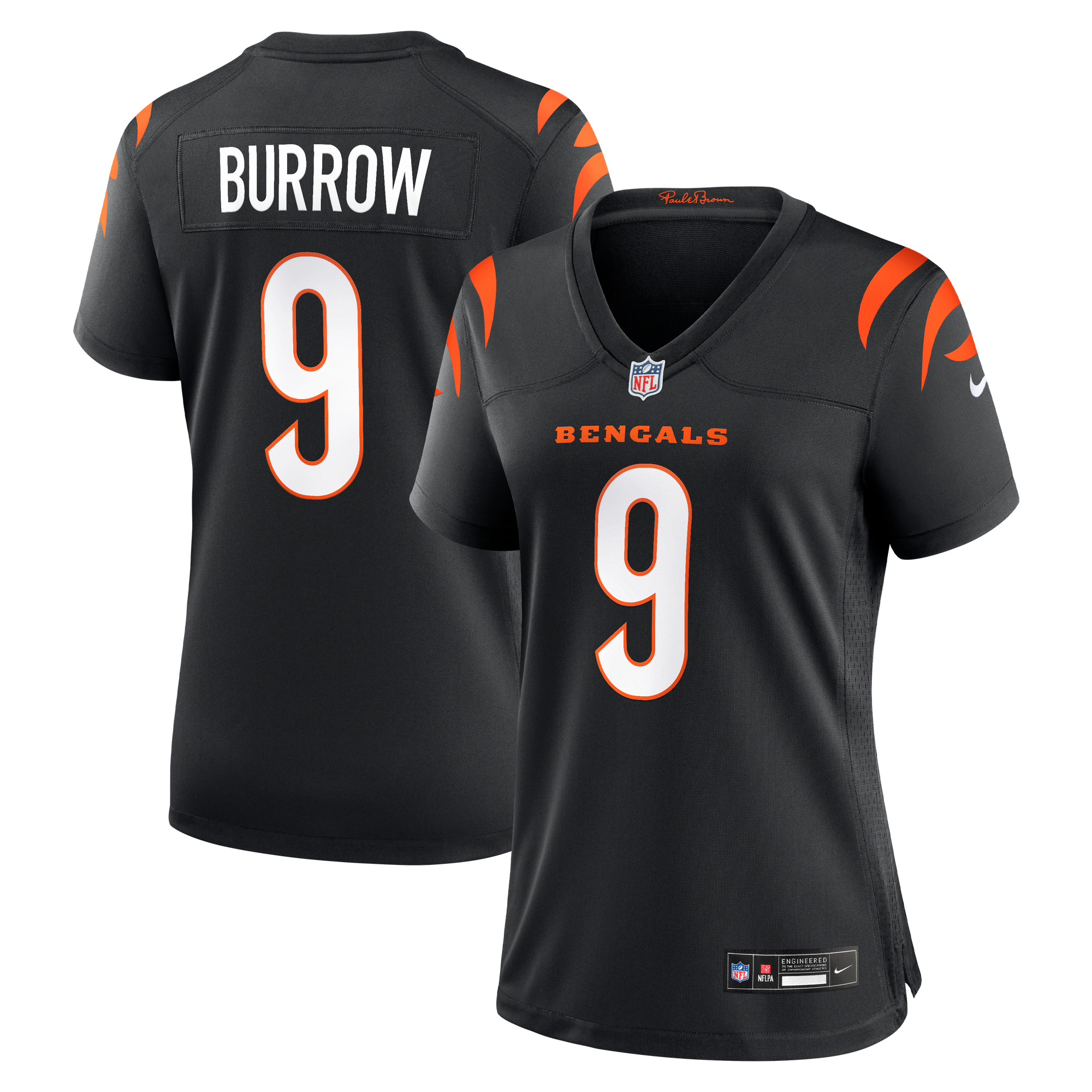 Camiseta Nike Game de la 1ª equipación del Cincinnati Bengals - Negro - Joe Burrow - Mujer