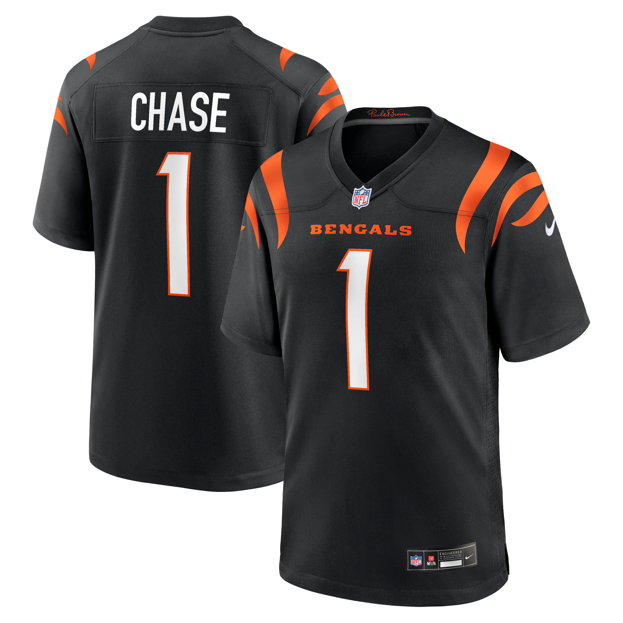 Camiseta Nike Game de la 1ª equipación del Cincinnati Bengals - Negro - Ja'Marr Chase - Jóvenes