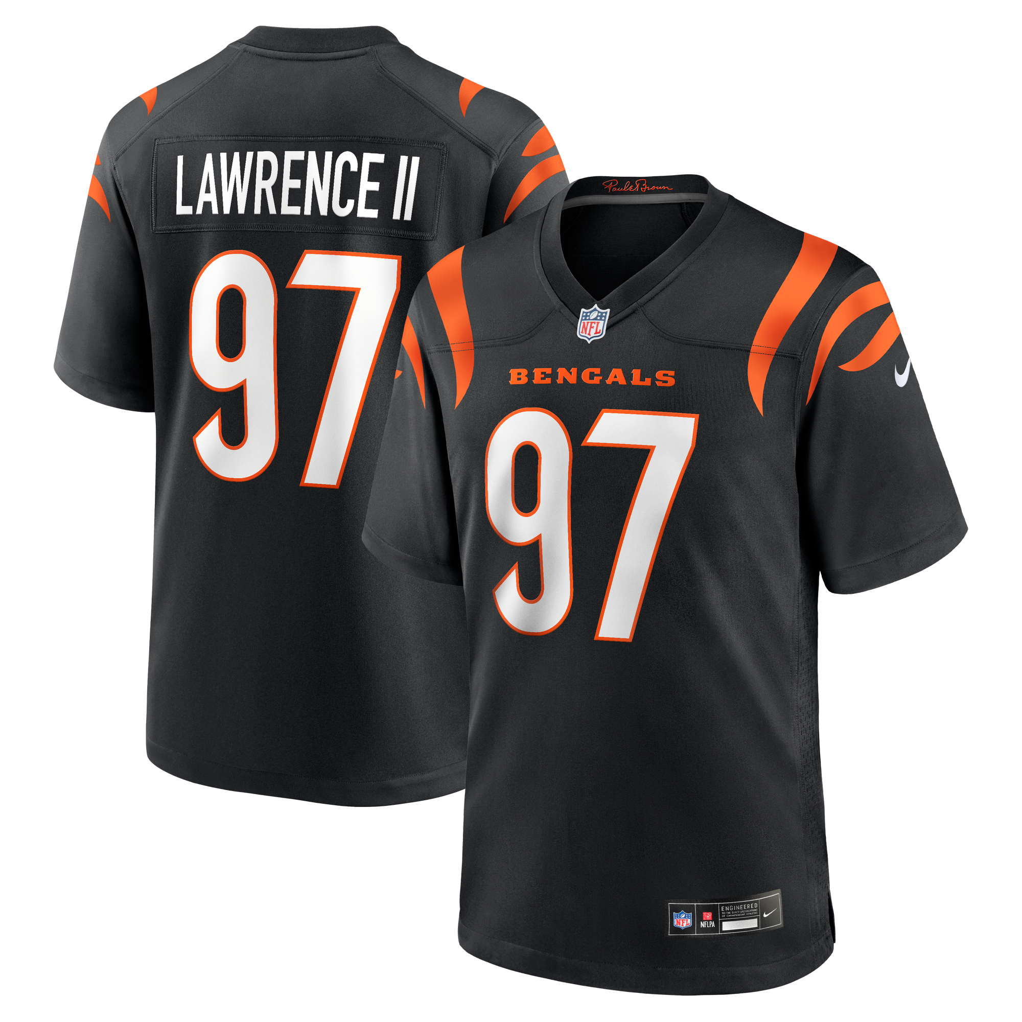 Cincinnati Bengals Nike Game Trikot – Schwarz – Dexter Lawrence II – Jugendliche: retailer-supplied image