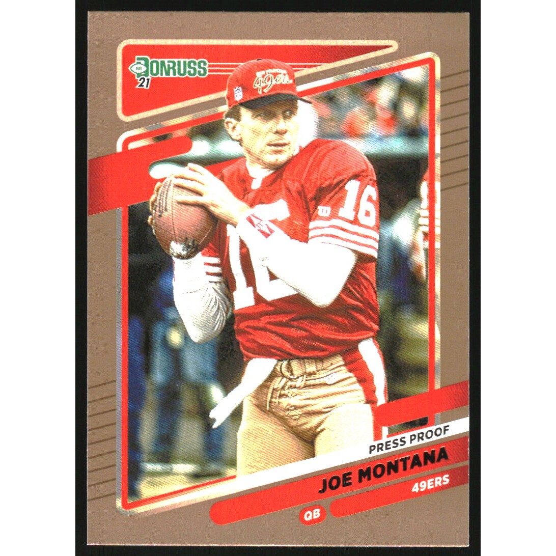 2021 Donruss Press Proof Bronze #57B Joe Montana VAR 2021 Donruss Press Proof Bronze #57B Joe Montana VAR