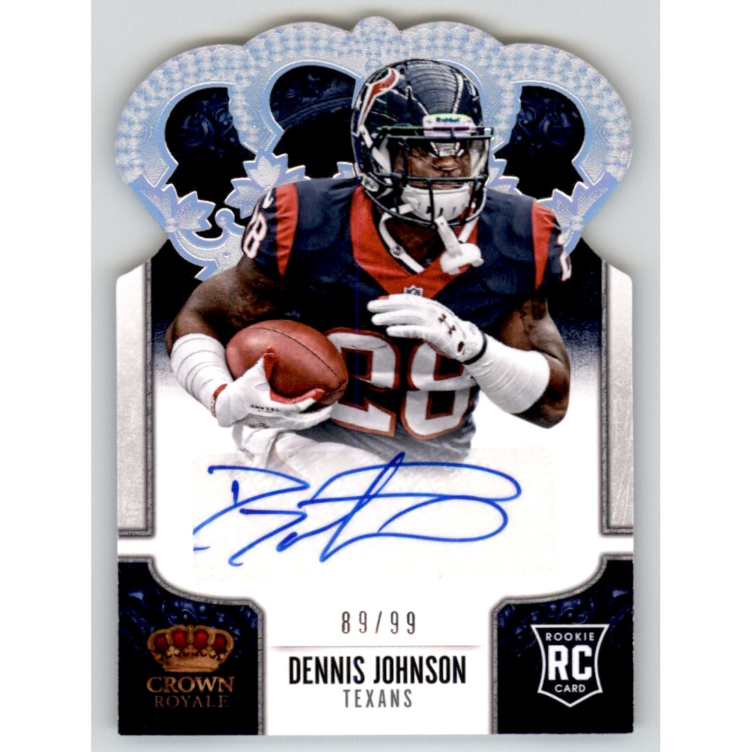2013 Crown Royale Rookie Signatures Silver Holofoil #131 Dennis Johnson