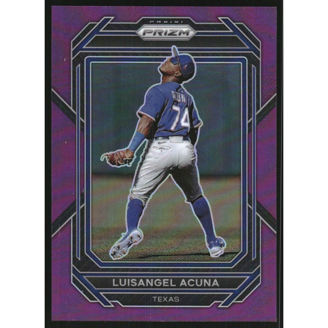 2023 Panini Prizm Prizms Purple #13 Luisangel Acuna