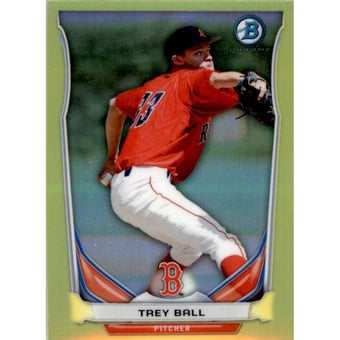 2014 Bowman Chrome Mini Factory Set Yellow Refractors #282 Trey Ball