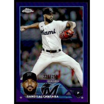 2023 Topps Chrome Purple Refractors #74 Sandy Alcantara