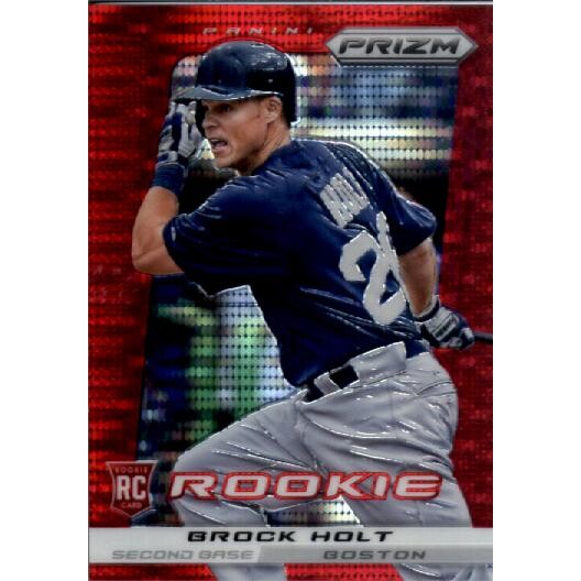 2013 Panini Prizm Prizms Red Pulsar #262 Brock Holt. rookie card picture