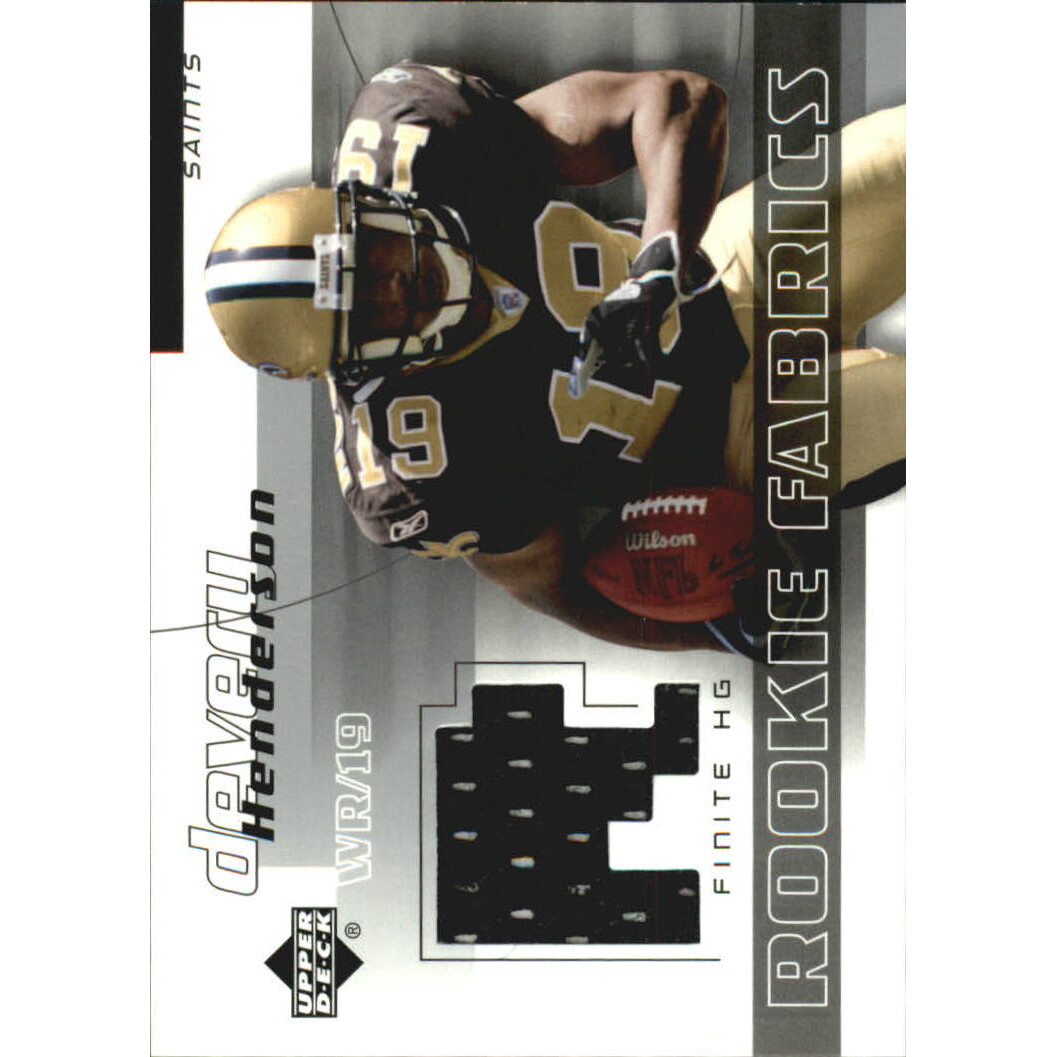 2004 Upper Deck Finite HG Rookie Fabrics #DH Devery Henderson