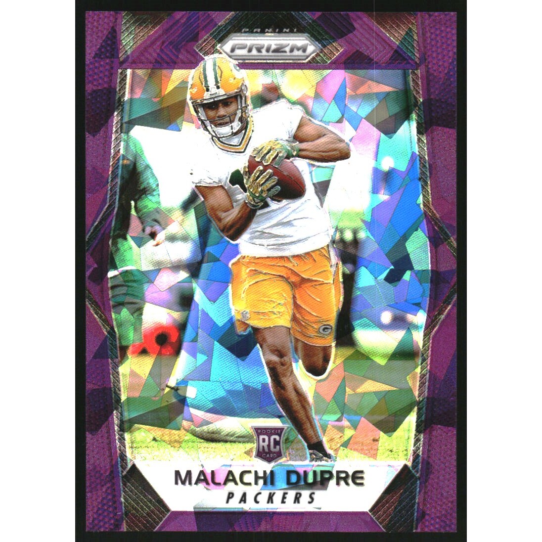 2017 Panini Prizm Prizms Purple Crystals #202 Malachi Dupre. rookie card picture