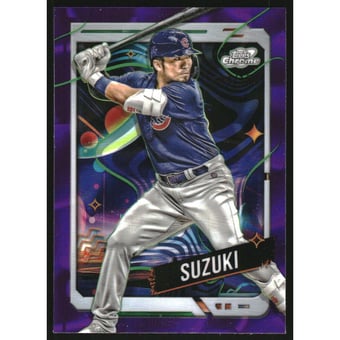 2024 Topps Cosmic Chrome Purple Nebula Refractors #142 Seiya Suzuki