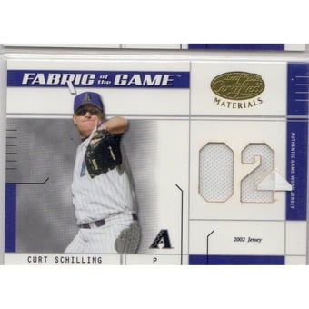 2003 Leaf Certified Materials Fabric of the Game #127JY Curt Schilling JY/102