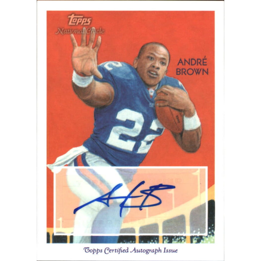 2009 Topps National Chicle Autographs #NCAAB Andre Brown E. rookie card picture