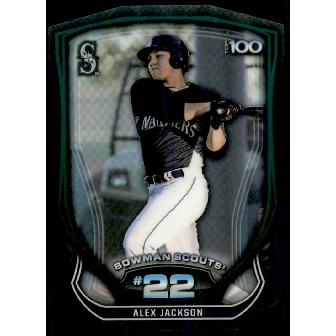 2015 Bowman Chrome Bowman Scouts Top 100 Die Cut #BTP22 Alex Jackson. rookie card picture