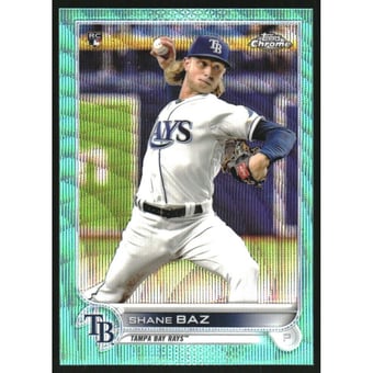 2022 Topps Chrome Aqua Wave Refractors #201 Shane Baz