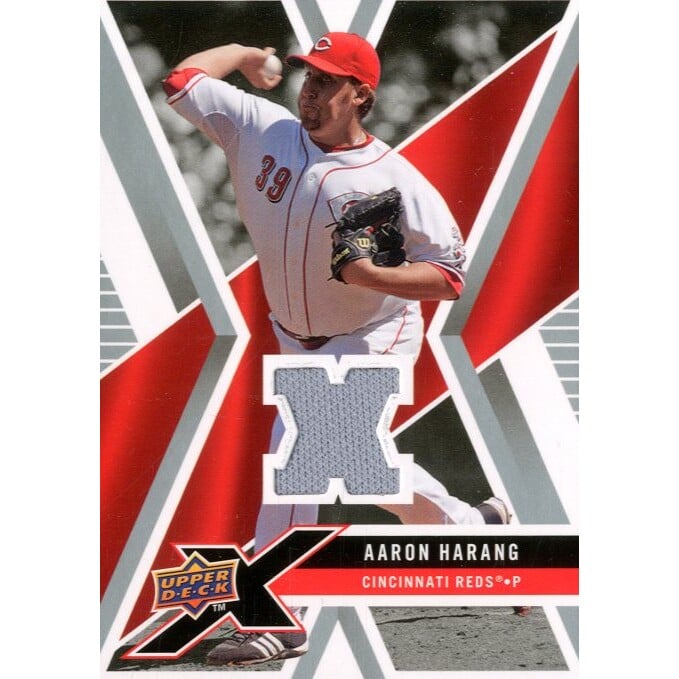 2008 Upper Deck X Memorabilia #AA Aaron Harang. rookie card picture