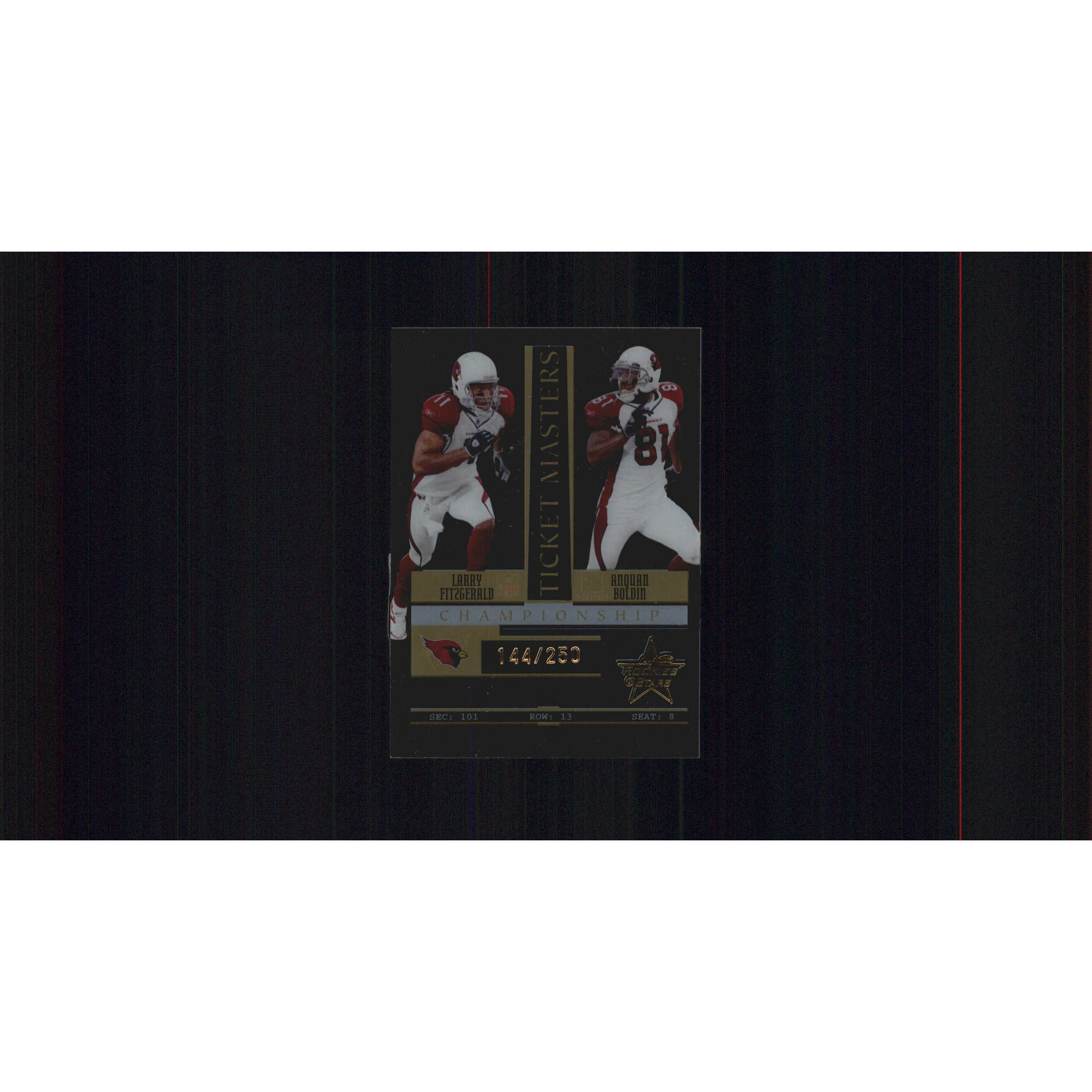 2005 Leaf Rookies and Stars Ticket Masters Gold Championship #TM1 Larry Fitzgerald/Anquan Boldin