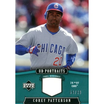 2005 UD Portraits Jersey Emerald #22 Corey Patterson