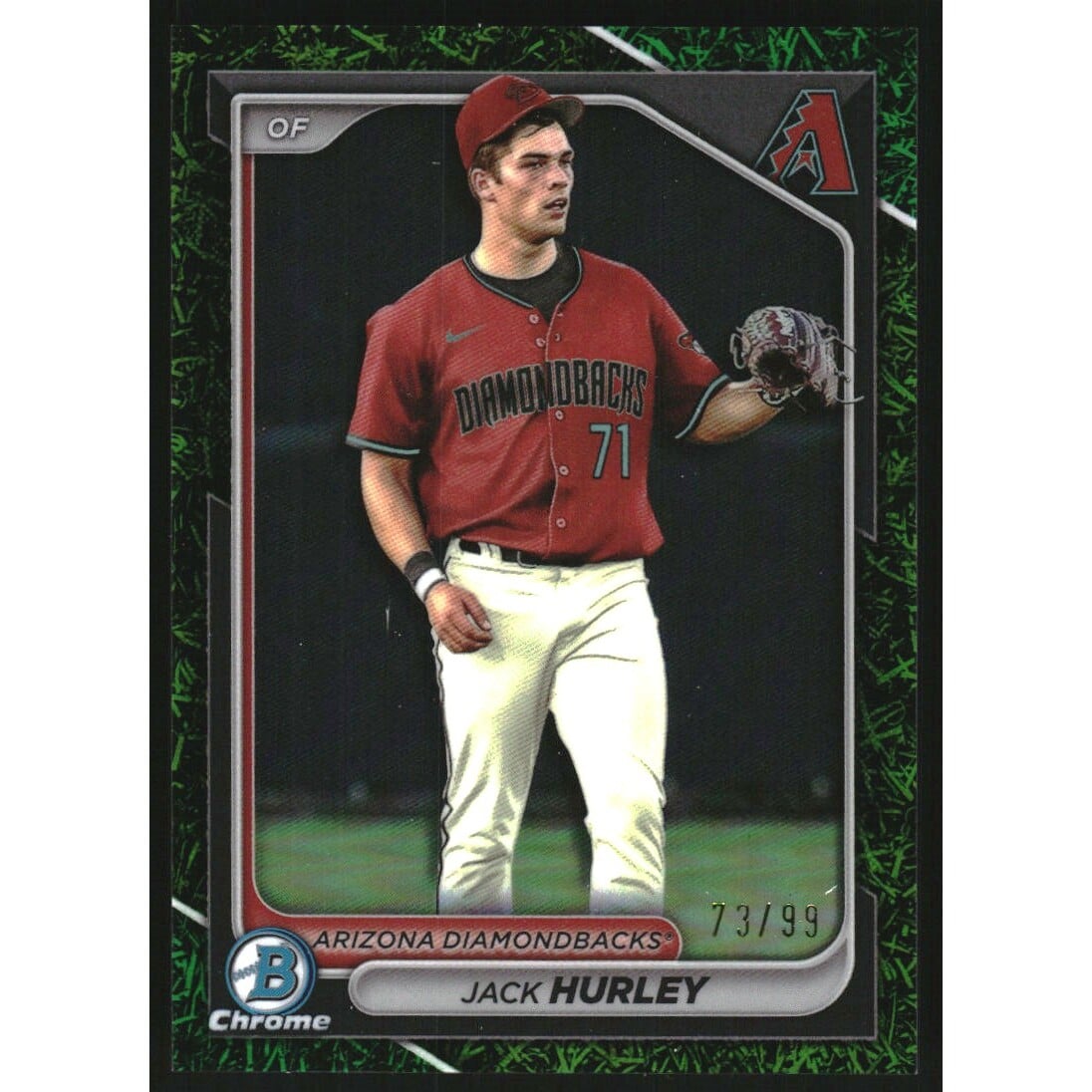 2024 Bowman Chrome Prospects Green Grass Refractors #BCP104 Jack Hurley. rookie card picture