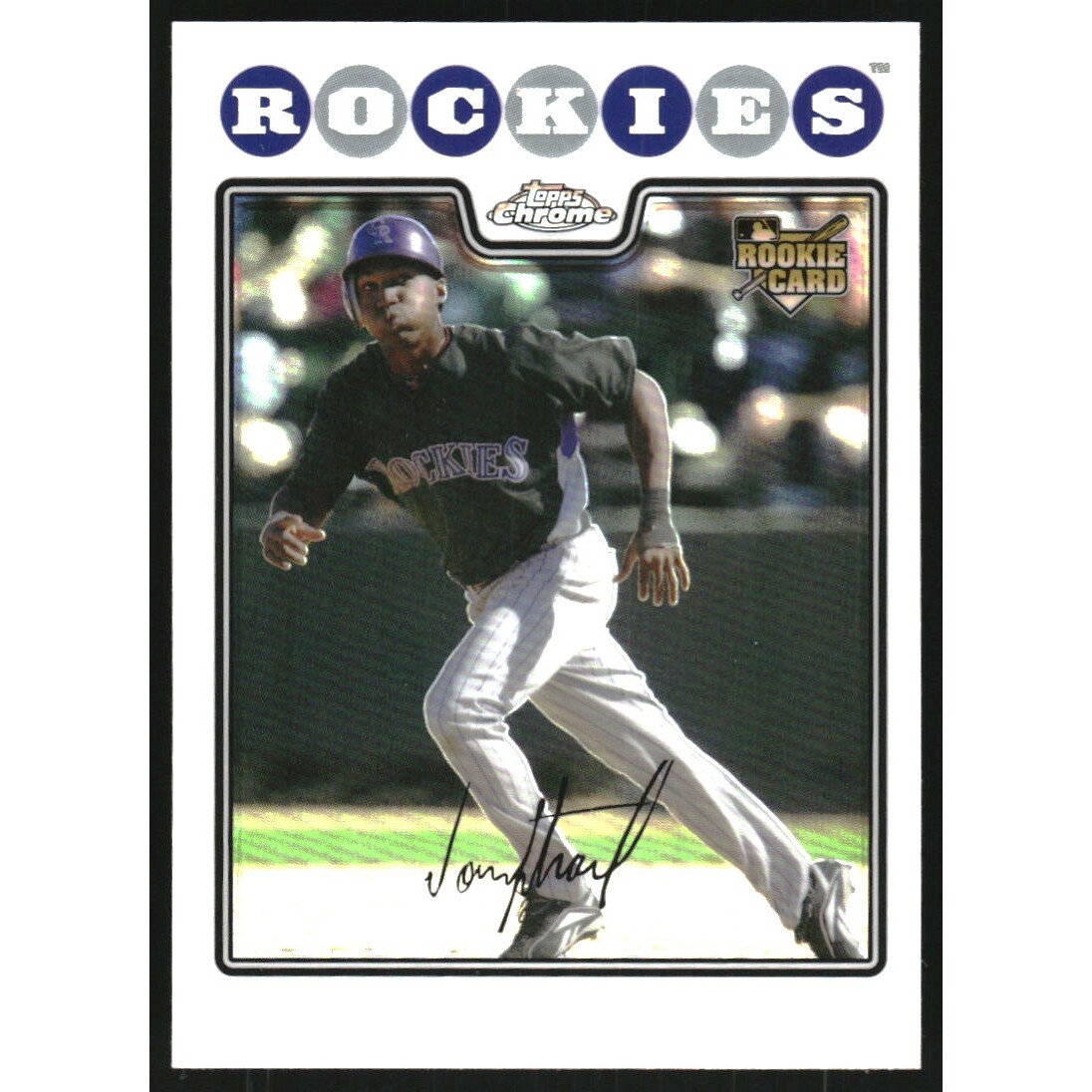 2008 Topps Update Chrome #CHR42 Jonathan Herrera. rookie card picture