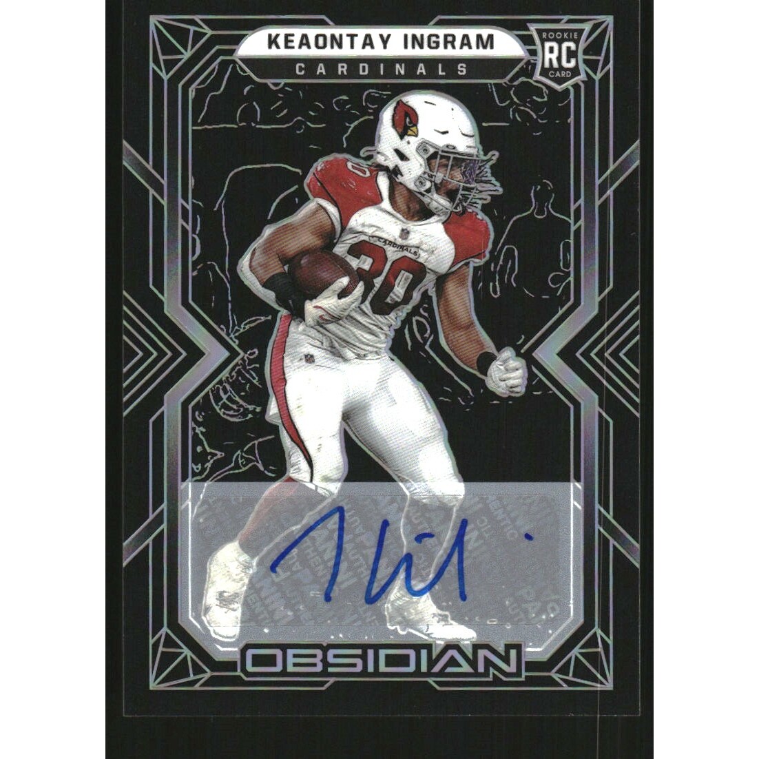 2022 Panini Obsidian Rookie Autographs #164 Keaontay Ingram
