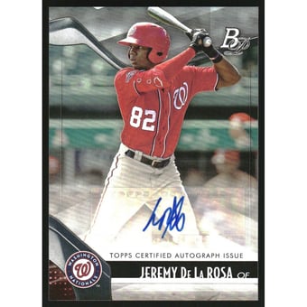 2021 Bowman Platinum Top Prospect Autographs #TOP56 Jeremy De La Rosa
