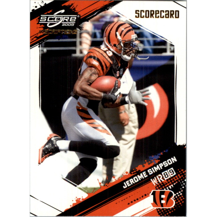 2009 Score Inscriptions Scorecard #61 Jerome Simpson