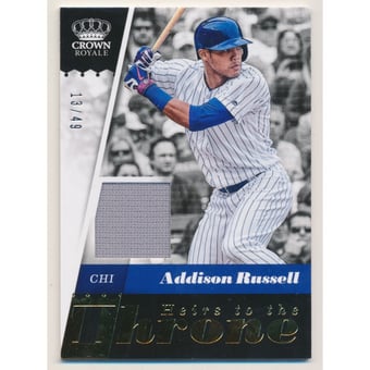 2018 Crown Royale Heirs to the Throne Materials Gold #3 Addison Russell/49