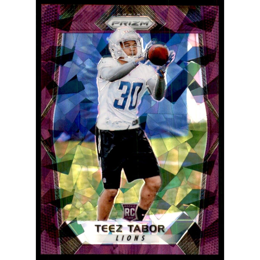 2017 Panini Prizm Prizms Purple Crystals #286 Teez Tabor. rookie card picture