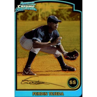 2003 Bowman Chrome Draft Gold Refractors #104 Ferdin Tejeda