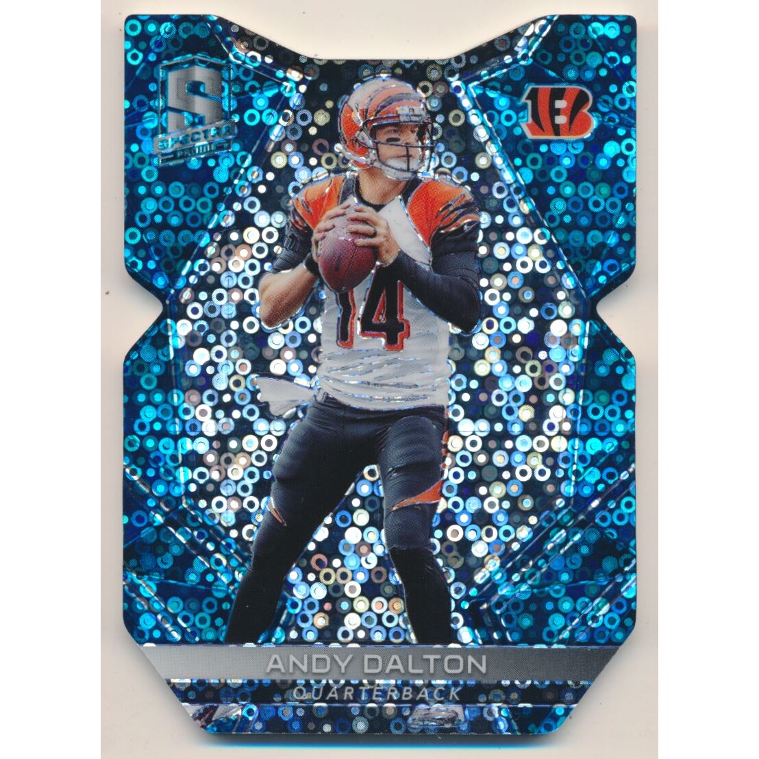 2017 Panini Spectra Neon Blue Die Cut #98 Andy Dalton