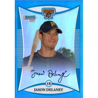 2008 Bowman Chrome Prospects Blue Refractors #BCP175 Jason Delaney