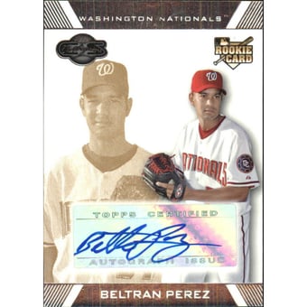 2007 Topps Co-Signers Gold #104 Beltran Perez AU