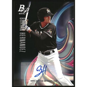2018 Bowman Platinum Top Prospect Autographs #TOP73 Brayan Hernandez