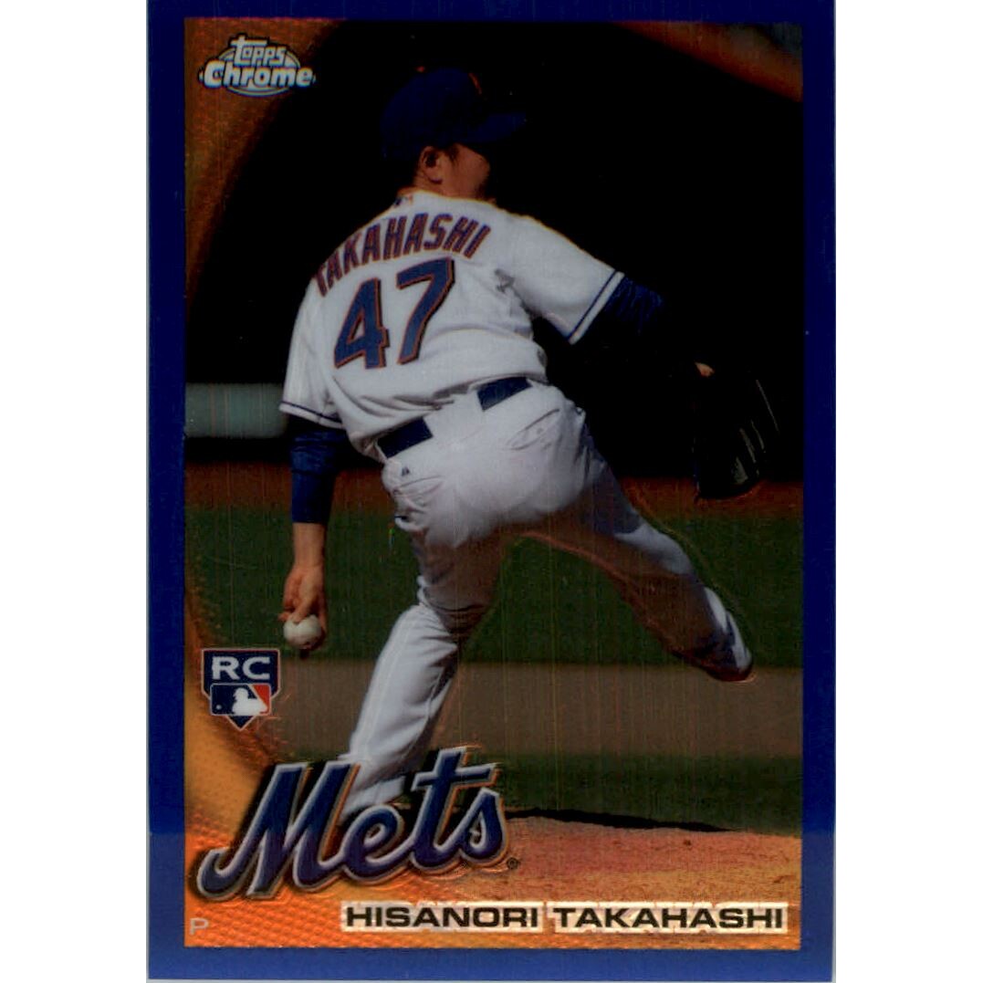 2010 Topps Chrome Blue Refractors #217 Hisanori Takahashi. rookie card picture