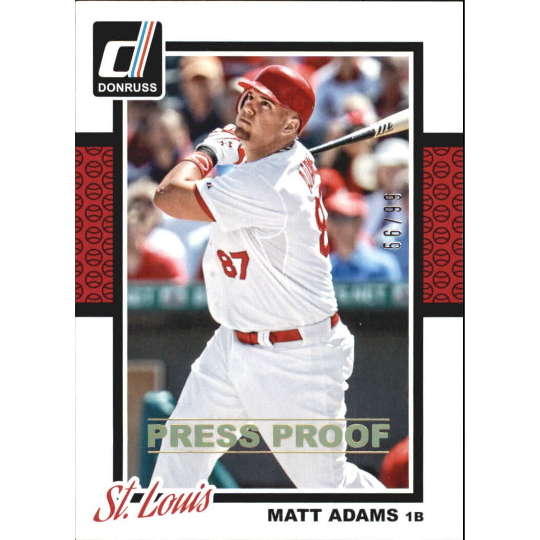 2014 Donruss Press Proofs Gold #338 Matt Adams. rookie card picture