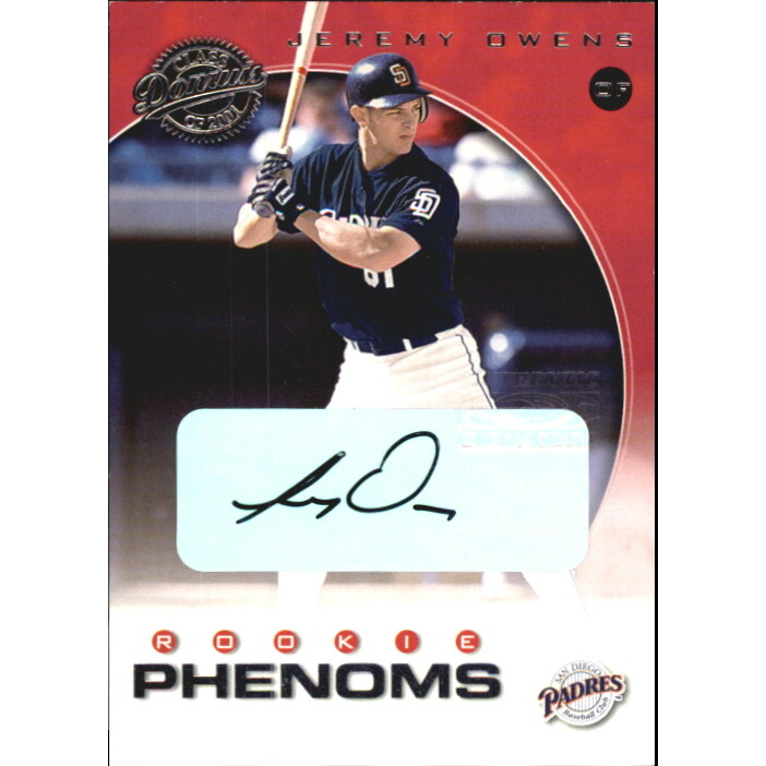2001 Donruss Class of 2001 Rookie Autographs #237 Jeremy Owens PH/200*. rookie card picture