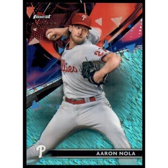2021 Finest Aqua Shimmer Refractors #76 Aaron Nola