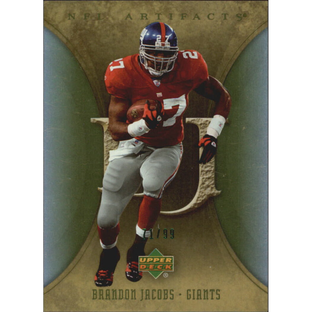 2007 Artifacts Green #68 Brandon Jacobs