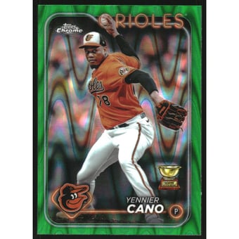 2024 Topps Chrome Green RayWave Refractors #130 Yennier Cano