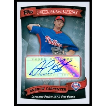 2010 Topps Peak Performance Autographs #AC Andrew Carpenter