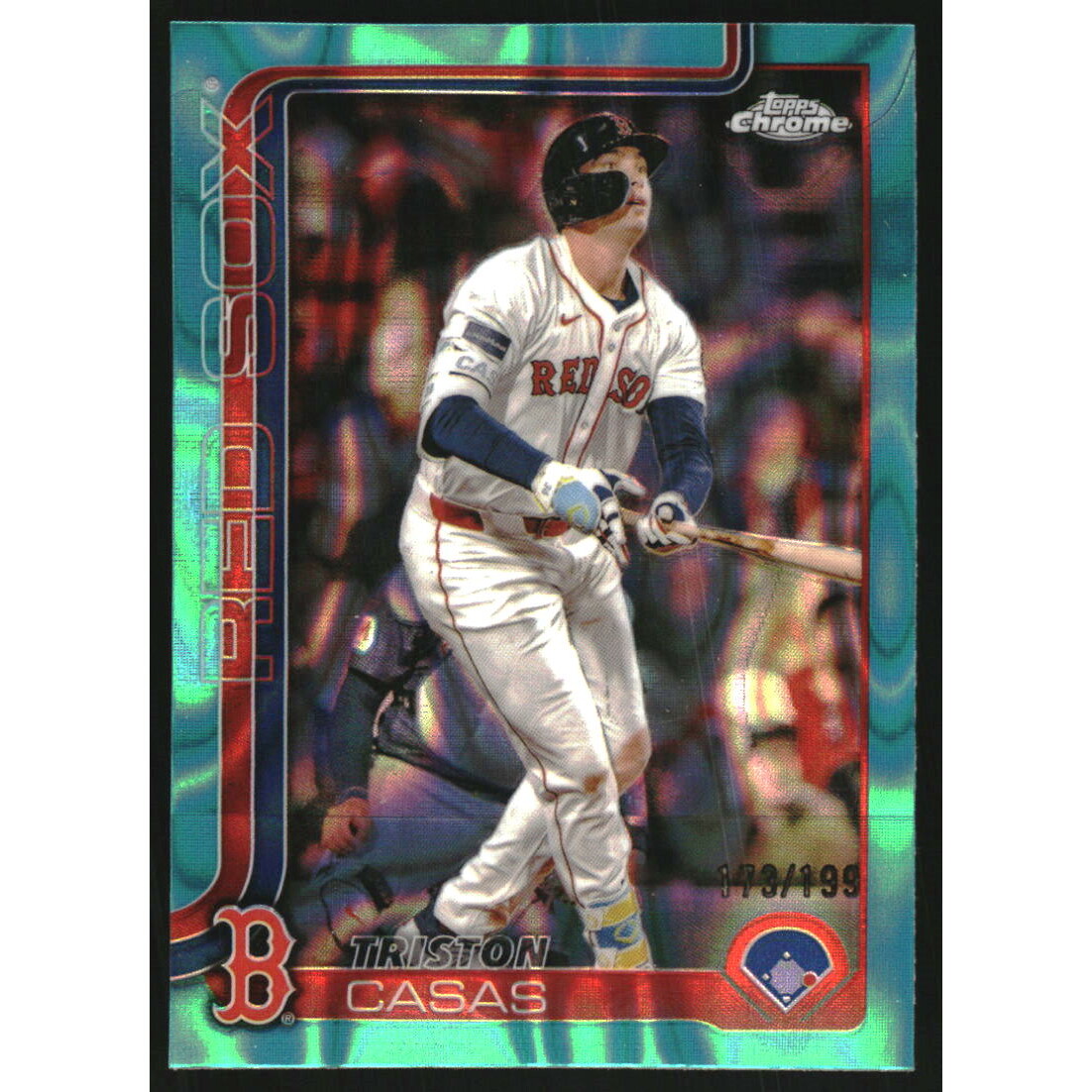 2025 Topps Chrome Aqua Lava Refractors #192 Triston Casas. rookie card picture